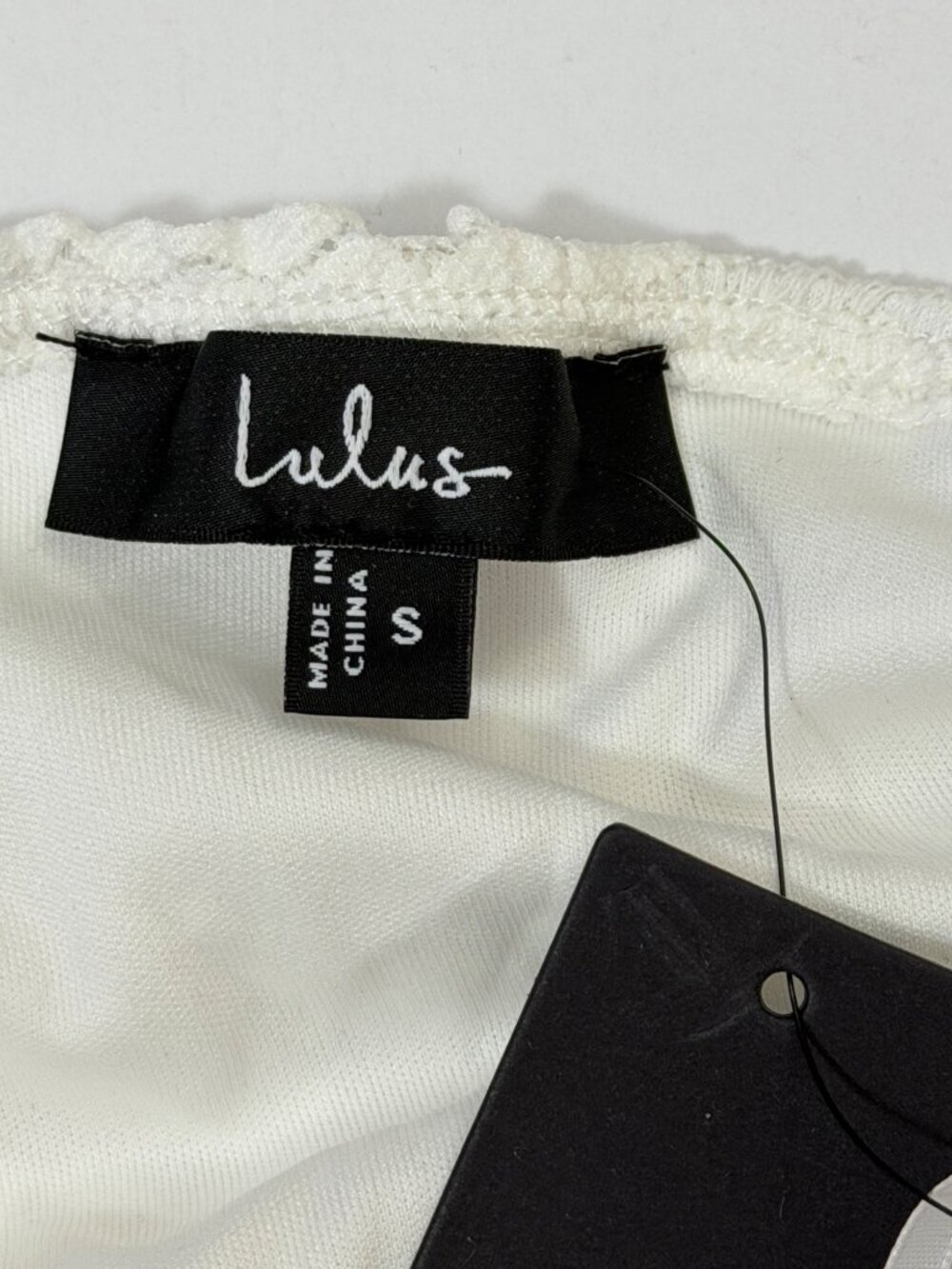 NWT Lulus Lorna Lace Halter Neck Bodysuit White Size Small - Picture 6 of 8
